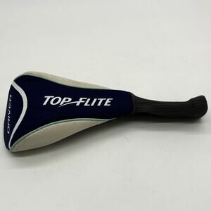 Top Flite Golf Club Driver Head Cover Blue White Gray Sock Tail Golfing Sports